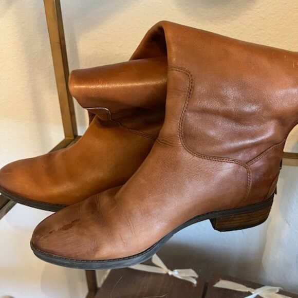 Sam Edelman Penny Leather Riding Boot 7.5M Whiskey Leather - Picture 1 of 5